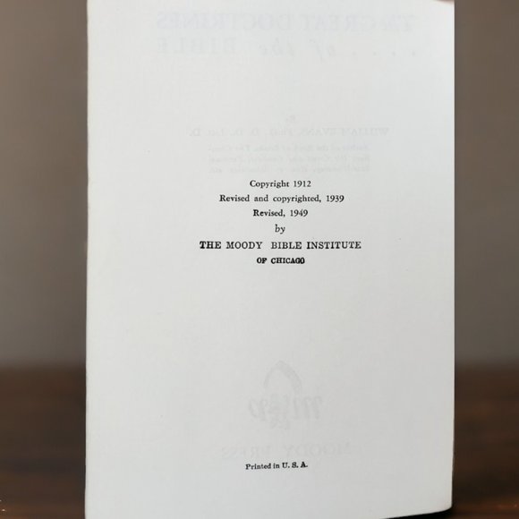 1949 Edition The Great Doctrines Of The Bible William Evans Moody Bible - Picture 5 of 12
